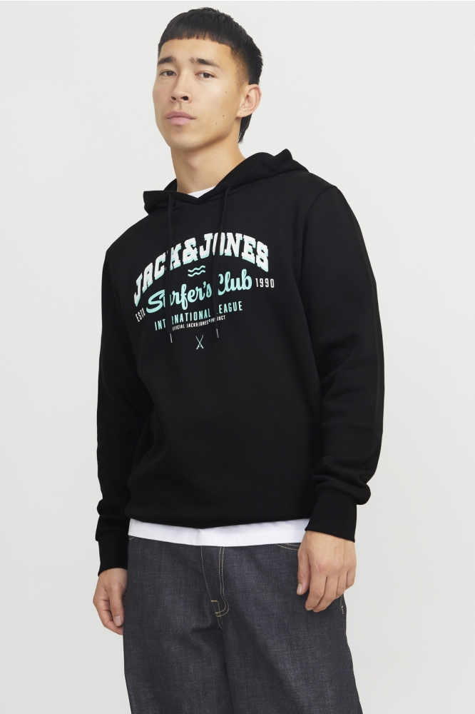 JJELOGO SWEAT HOOD 2 COL 24/25 NOOS 12255617 Black Ink